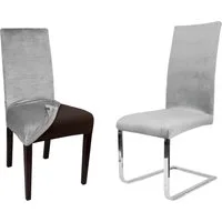 Beautex Stuhlhusse Samt Stretch für Stühle & Schwingstühle LEA