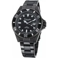 Eichmüller Taucheruhr Herrenuhr, Schwarz, Edelstahlband, 43 mm, 3460-02, Wasserdicht bis 20 ATM, sportlich und robust