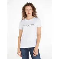 Tommy Hilfiger Rundhalsshirt HERITAGE HILFIGER C-NK REG TEE mit gesticktem Tommy Hilfiger Linear Logo-Schriftzug
