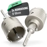 greate. Hohlbohrkrone 2x Bohrkrone 68mm SDS Plus mit Zentrierbohrer - Dosenbohrer Trockenbau, Ø 68 mm, 2-tlg.