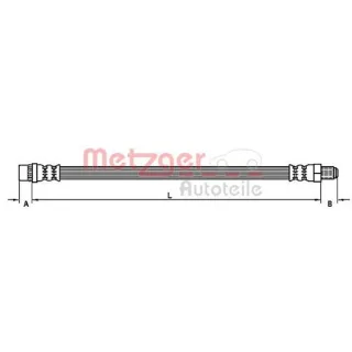 Metzger Bremsschlauch hinten Opel Tigra