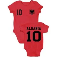 Youth Designz Kurzarmbody "Albania" Adler Fußball Kinder Baby Body Strampler Geschenk Statement mit modischen Aufdruck für Jungen und Mädchen