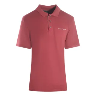 Lyle & Scott schlichtes, gesticktes Logo-Fletcher-Poloshirt in Burgunderrot