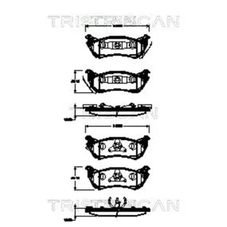 Triscan Bremsbel?ge hinten Mercedes M-Klasse W163 811023033