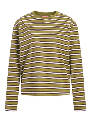 JJXX - JXSOPHIA BOXY LS STRIPE TEE JRS SN Braun - Gr. - L