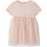 vertbaudet Minikleid Mädchen Baby Festkleid mit Glitzertüll