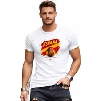 RMK T-Shirt Herren Shirt Rundhals Fußball España Spanien WM 100% Baumwolle