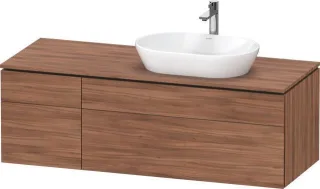 Duravit L-Cube Konsolenwaschtischunterbau wandhängend Nussbaum Matt 1420x550x482 mm - LC487507979000 LC4875079790000