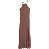 Next Maxikleid Funkelnde Maxikleid mit Wasserfallausschnitt (1-tlg)