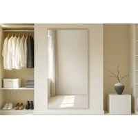 BOURGH Ganzkörperspiegel MILAN großer Standspiegel 190 x 85cm - Anlehnspiegel in silber, verstärkte Rückseite für mehr Stabilität