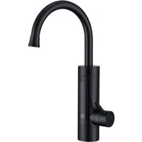 HOMELODY Küchenarmatur Elektrische Durchlauferhitzer, Smart Heater Wasserhahn 360° drehbar (Set) Wasserhahn Küche mit LED Temperaturanzeige, Schwarz