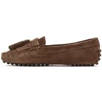 Derimod Loafer aus Veloursleder Loafer Echtes Wildleder, Lederfutter, TPU-Sohle, Quastendetail