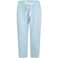 By Louise Pyjamahose Lace Luxury (1-tlg., 1-teilig) Damen Schlafhose Pyjamahose Caprihose Baumwolle