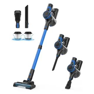 [EU DIRECT] INSE V50 Cordless Vacuum Cleaner, 6 in 1 Lightweight with Rechargeable Battery, for Carpet Hard Floor Car Pe