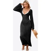 Imily Bela Strandkleid Damen Häkelstrick Beach Bikini Cover-Up Strandüberwurf (Packung, 1-tlg., 1per-Pack) mit Glockenärmeln und V-Ausschnitt
