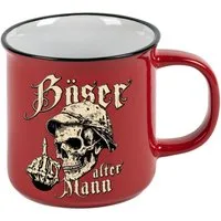 LOBO NEGRO® Tasse im Geschenkkarton für den älteren Nörgler: Böser alter Mann, Keramik, im Geschenkkarton