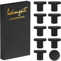 heimzeit Möbelgriff heimzeit Möbelknöpfe Modern - 10 Stück (Set), für Schubladen, Türen und Kommoden, inkl. Schraube