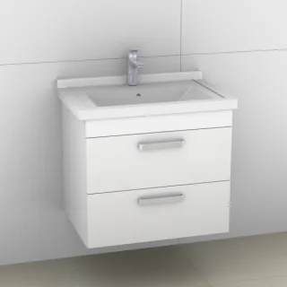 Artiqua 411 Waschtischunterschrank für Starck 3 030470 Weiß Hochglanz, 411-WU2L-D03-7016-68 411-WU2L-D03-7016-68