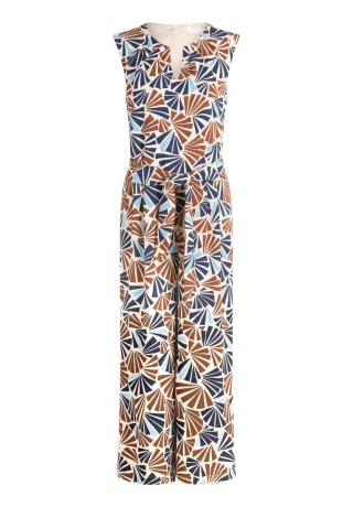 Betty & Co - Gemusterter Jumpsuit beige - Gr. - 40