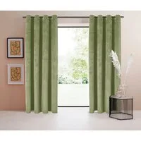 LeGer Home by Lena Gercke Gardine LADINA (1 St), Ösen, blickdicht, Polyester, blickdichter Vorhang, Samt Vorhang