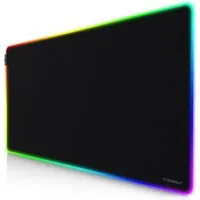 Titanwolf Gaming Mauspad RGB Mousepad 1200 x 600 x 3 mm, LED Multi Color XXXL Tischunterlage, rutschfest, abwaschbar, Geschwindigkeit & Präzision, Titanwolf Schrift