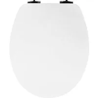 CORNAT WC-Sitz WHITE MATT STEEL, mit Absenkautomatik & Schnellbefestigung