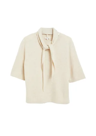 s.Oliver Red Label - Pullover mit Bindedetail beige - Gr. - 34