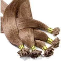 hair2heart Echthaar-Extension Bonding Extensions - glatt #8/1 Hellblond Asch 1g 50cm
