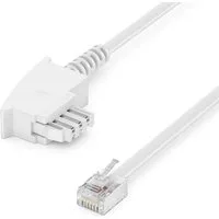 deleyCON deleyCON 10m Telefonkabel TAE-F auf RJ11 Stecker 6P4C Analoge LAN-Kabel