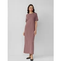 QS Maxikleid Kleid Langes Jerseykleid aus Baumwolle