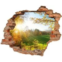 WallSpirit Wandtattoo Wanddurchbruch "Waldlichtung", Selbstklebend, rückstandslos abziehbar