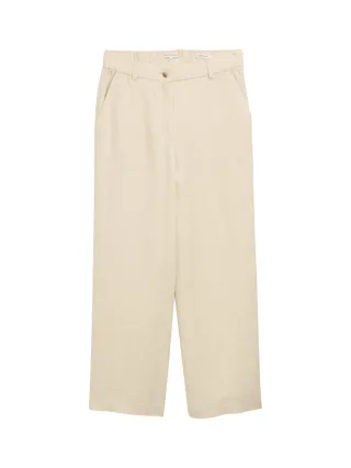 Tom Tailor - Culotte Hose mit Leinenanteil beige - Gr. - 38/28