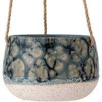 Bloomingville Blumentopf Bloomingville Blumentopf Hänger MOWBRAY Blau Grün 15 cm