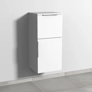 Sanipa 3way Mittelschrank mit 1 Tür und 1 Auszug, Weiß-Soft, UM12943 UM12943