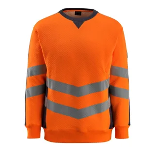 MASCOT Wigton Sweatshirt SAFE SUPREME Hi-vis Orange / Schwarzblau XXL - 50126-932-14010-2XL
