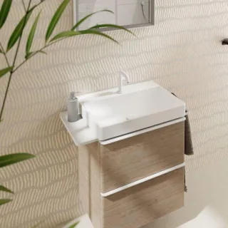 hansgrohe Xelu Q Waschtisch 61016450 60 x 48 cm, mit Hahnloch, ohne Überlauf, SmartClean, weiß