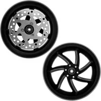 Mach1 Cityroller 2 Stück 200x40mm (190x40mm) Kickscooter Rollen-Set mit Scheibenbremse