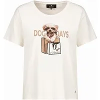 Monari T-Shirt mit Hundeprint mit Strassdetails