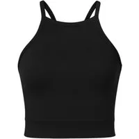 fashionshowcase Crop-Top mit Soft-Pads und Racerback aus Scuba Stoff – Sport-Top formender Unterbrustbund