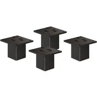 sossai® Möbelfuß Aluminium Möbelfüße in Schwarz, (4-St)