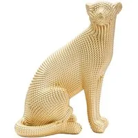 MF Tierfigur Dekofigur Majestic Leopard Gold 23x29 cm Luxuriöse Skulptur aus Resin (1 St)