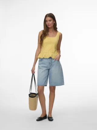 VERO MODA - VMJANNI SINGLET SHORT TOP JRS GA Golden Haze - Gr. - L