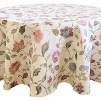 matches21 HOME & HOBBY Tischdecke Tischdecke DANJA florales Muster Landhaus Polyester rund Ø 150 cm (1-tlg), Pflegeleicht & waschbar bei 30 °C
