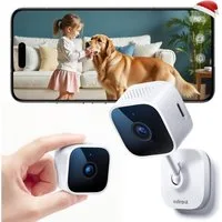 SpionProfi Überwachungskamera 2K Wlan Live Cam Mini Überwachungskamera Innen Haus Kamera (Innenbereich, Wifi IP Haus Geschäft Mini Kamera mit Bewegungsmelder & Nachtsicht)