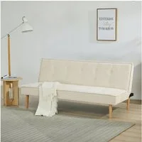 SteeLong Schlafsofa nordische Cabriolet-Schlafcouch mit Kiefernholzrahmen, 3-Sitzer, Weiche Polsterung, multifunktional und komfortabel für alle Wohnräume