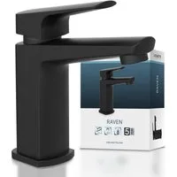 Schütte Waschtischarmatur RAVEN Wasserhahn mit Ablaufgarnitur, Mischbatterie mit Pop Up Abflussstopfen