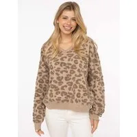 Zwillingsherz Strickpullover "3D Leo" mit erhabenem Leomsuter