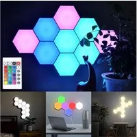 Jibenhome LED Wandleuchte Smart LED Panel Lichter Musik Sync Licht, LED Sechseck Gaming Wandleuchte für Gamer Room Deko