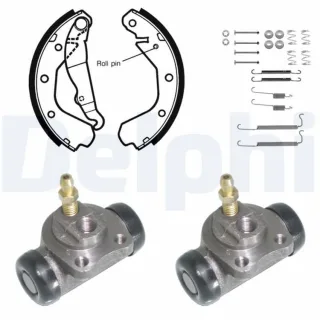 Delphi Bremsbacken vormontiert hinten Opel Ascona Kadett Vectra