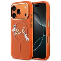 KARL LAGERFELD Handyhülle iPhone 17 Pro Max MagSafe Schutzhülle Case orange 6,9 Zoll, Kantenschutz